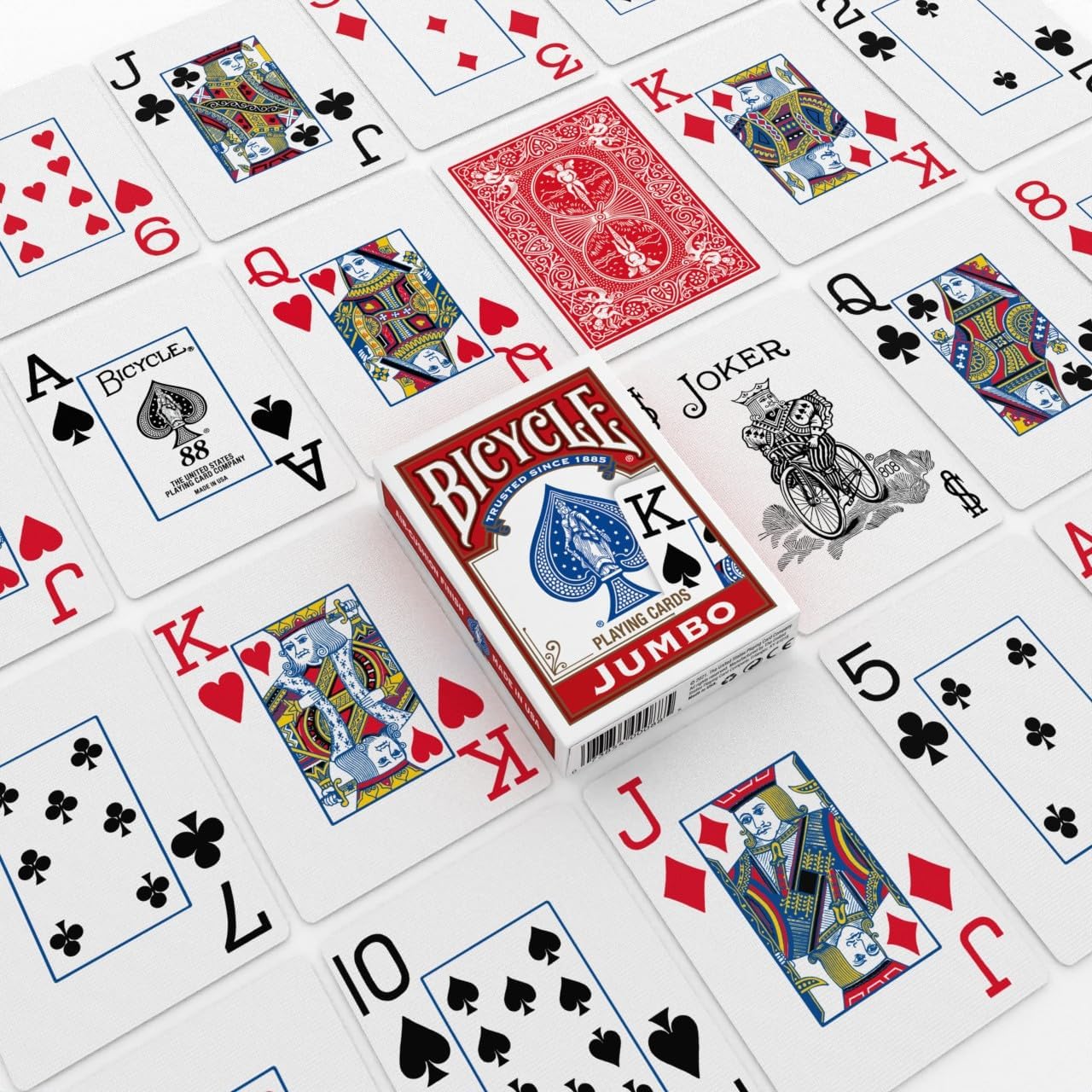 Bicycle Jumbo Index Playing Cards , 2 Pack Large Print Poker Size Deck of Cards for Easy Reading, Family Card Games, and Casino Play - Image 5
