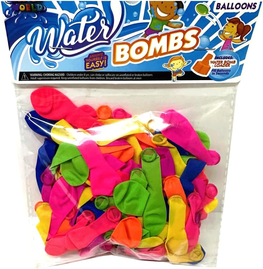 100 pcs Assorted Water Balloon with Filler in Poly Bag - Image 2